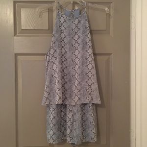 Snakeskin Print Romper